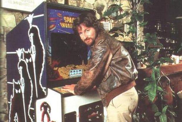 Steven Spielberg playing Space Invaders