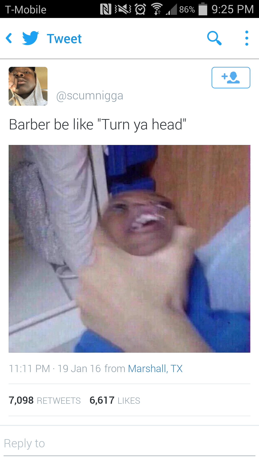 "Relax, just turn your damn head"
