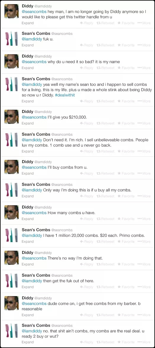 When Diddy tried to go back to Sean Combs.