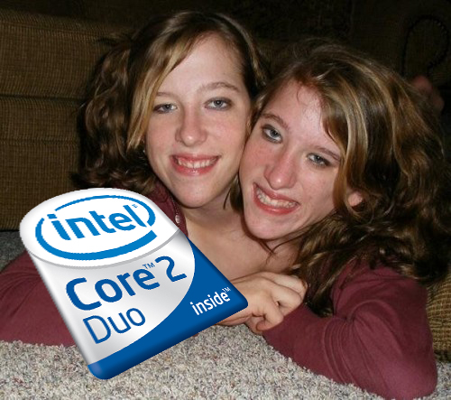 intel presents you the first dual-core cyborg!