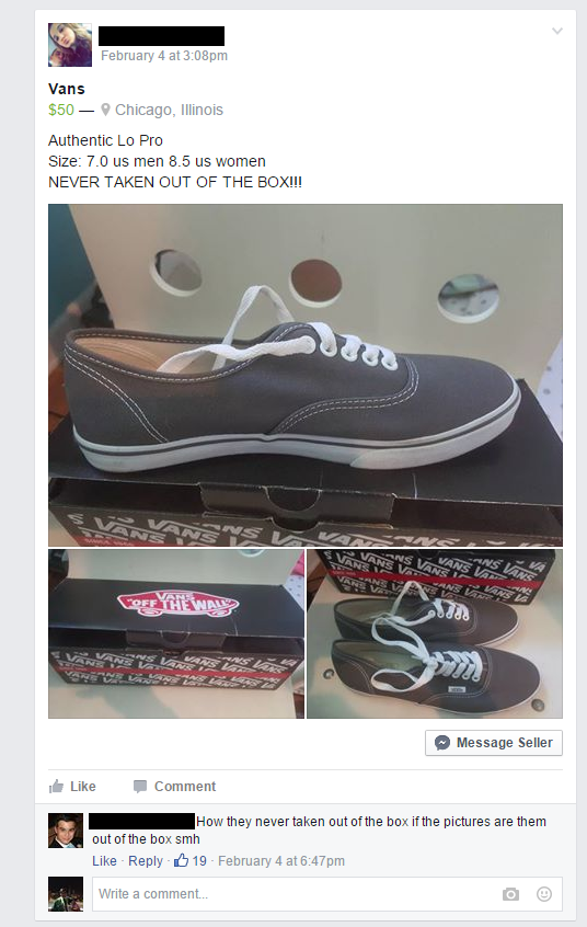 How did it never go through her mind? "Never taken out of the box"