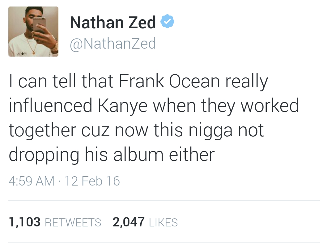 Frank Ocean really influenced Kanye