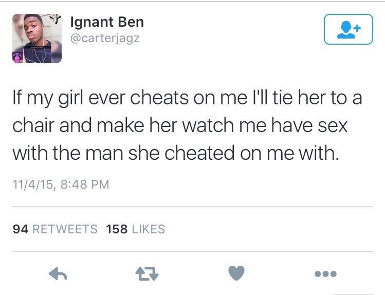 If she cheats...