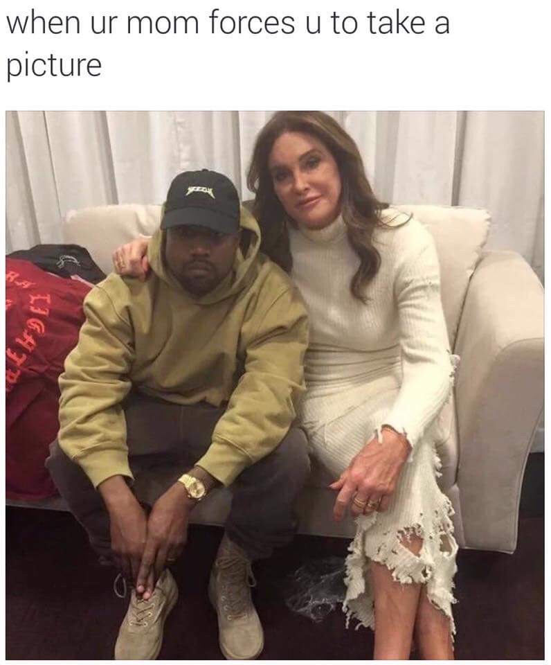 Kanye looks bummed as ***