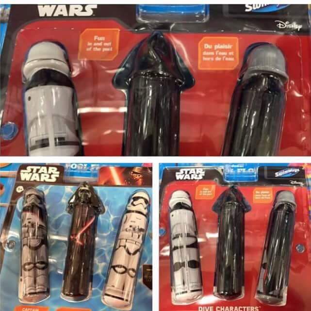 There's something odd about these Star Wars pool toys.