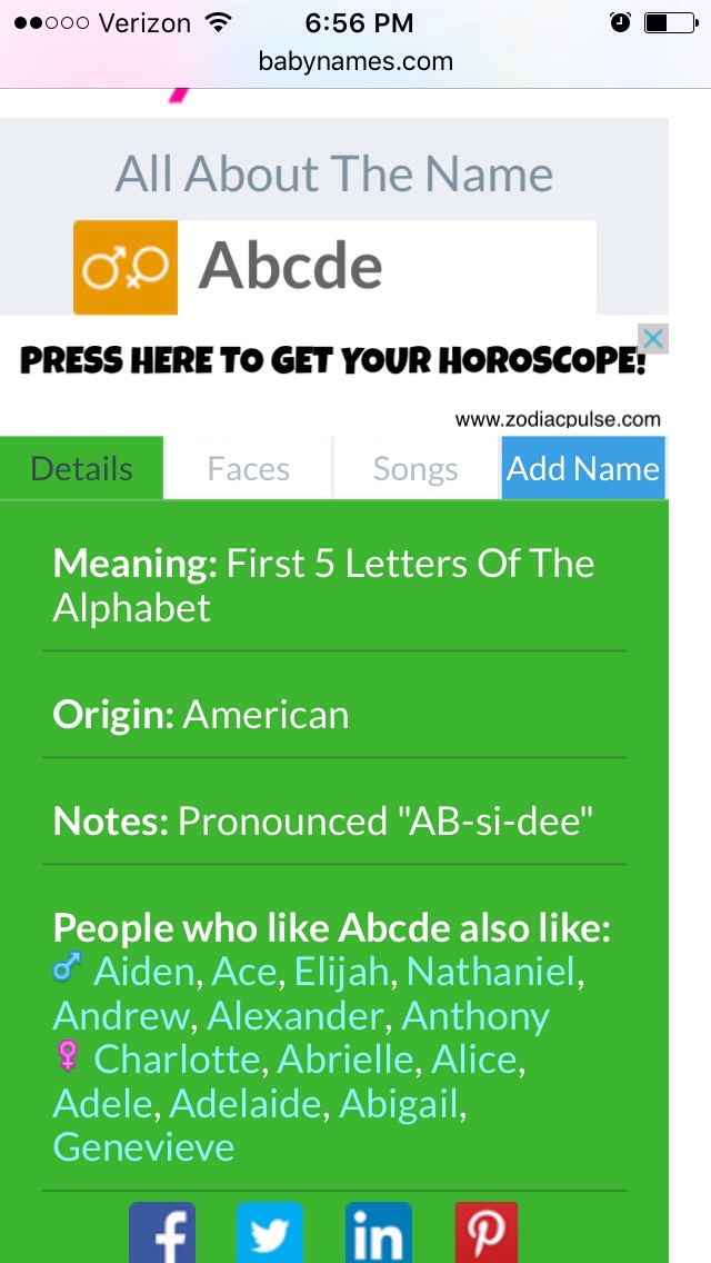 Researching baby names when...