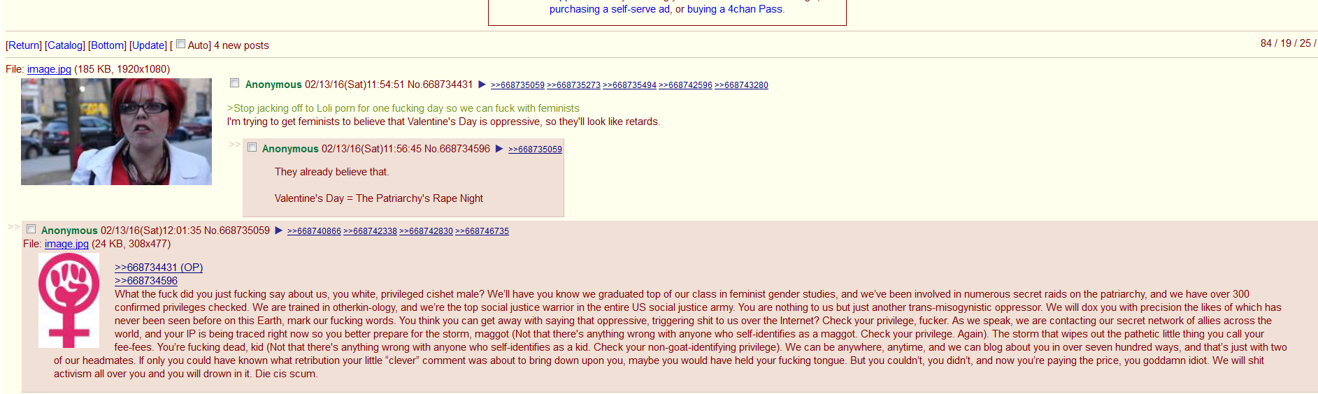so this happened on /b/ today