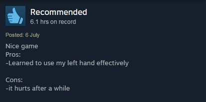 Steam reviews. Always honest.