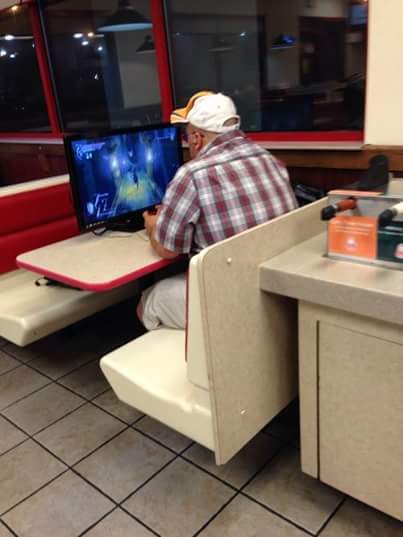 You haven't lived until you have played Demon SOULS in an Arby's.