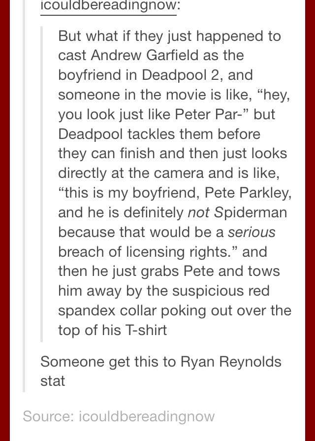Message to Deadpool, read this...