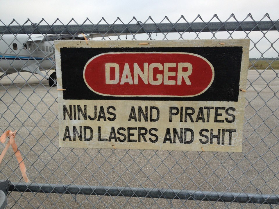 Coolest danger sign ever?