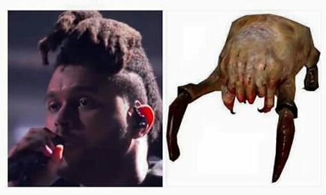 Just noticed the lamarr in the weeknd's hair...
