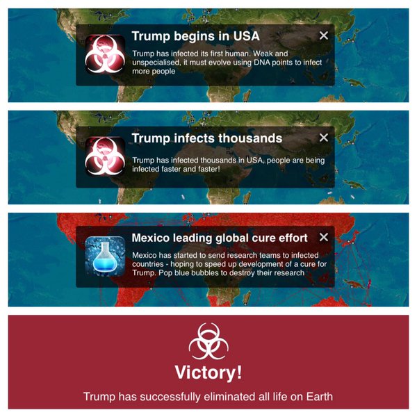 Trump is the most popular name in Plague Inc at the moment according to the developer