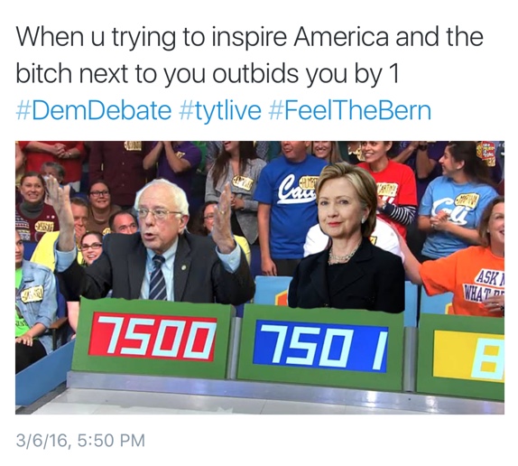 When u bidding for the White House and the *** next to you outbids you by 1