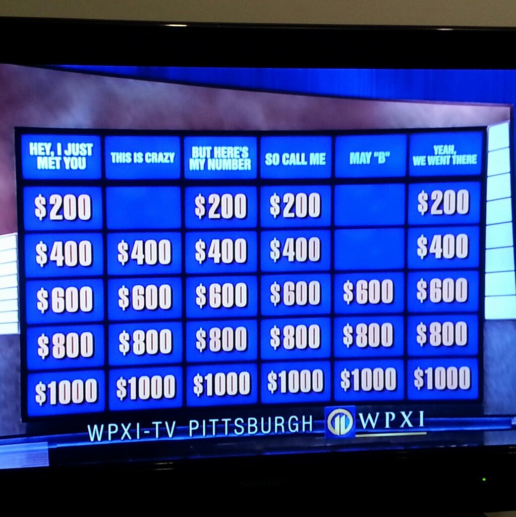 Jeopardy, you've lost your mind...