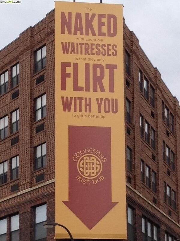 Naked waitressees flirt with you