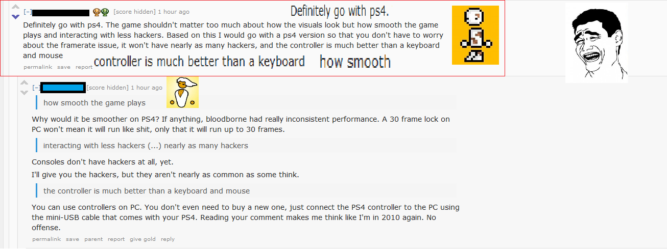 Peasantry Souls 3 spotted, brother attempts to educate him.