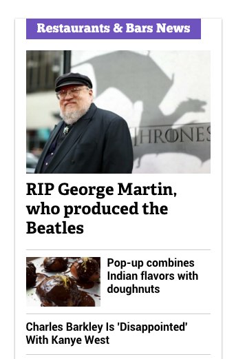 The Houston Chronicle mixed up their Georges this morning