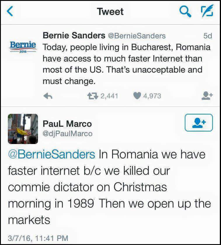 Dirty commies and their slow internet.