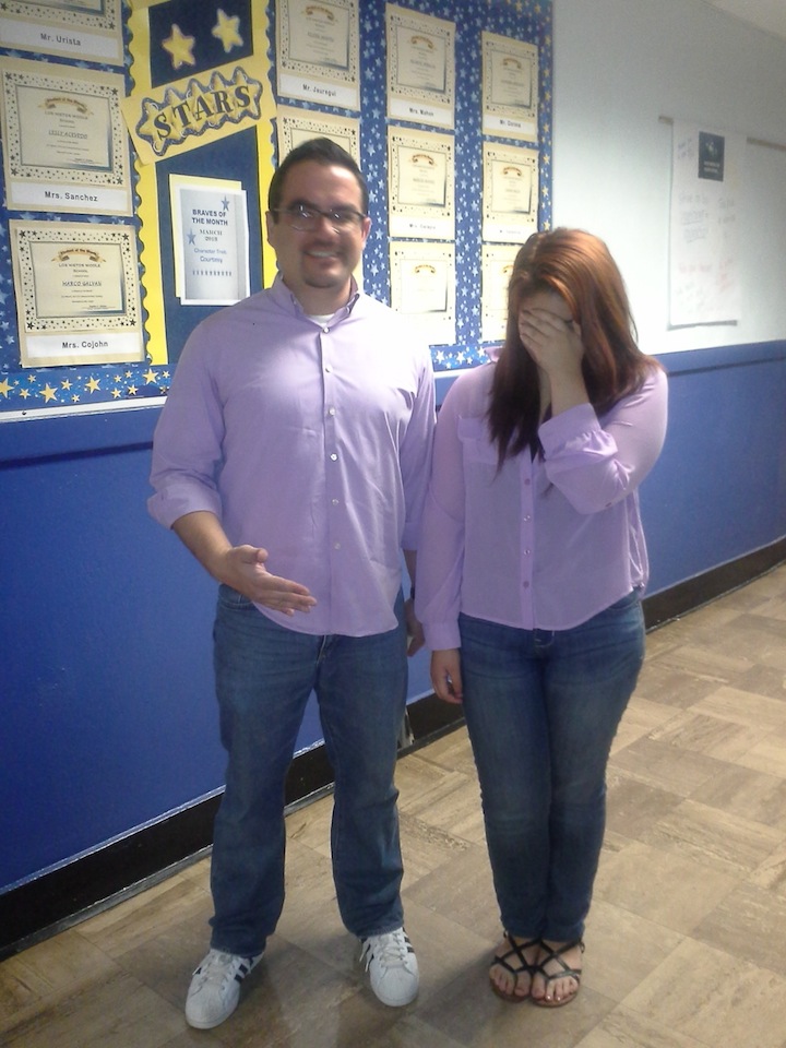 What's worse than dressing like your coworker? Dressing like your teacher.