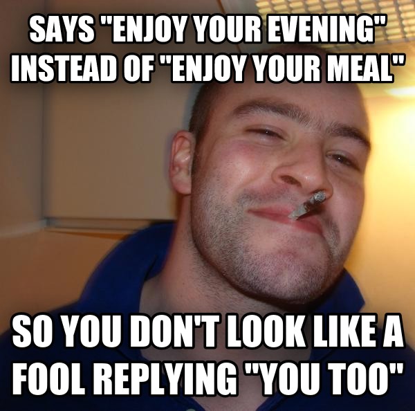 Good guy restaurant worker