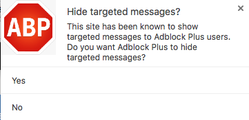 AdBlock now disables "Please disable AdBlock" messages!