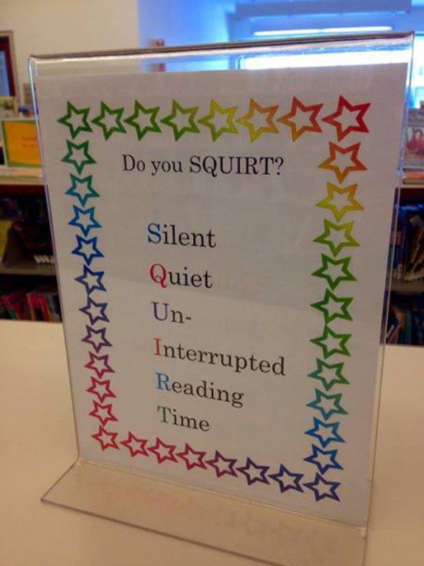 Welcome to the library. Do you SQUIRT?