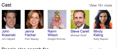 This is Rainn Wilson's official headshot on Google right now