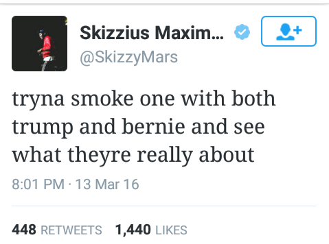 Just tryna feel the Bern
