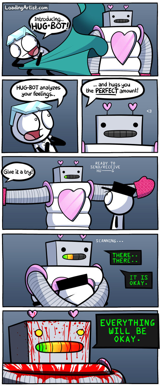"Introducing.. HUGÂ·BOT!"