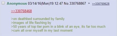 Anon on his deathbed