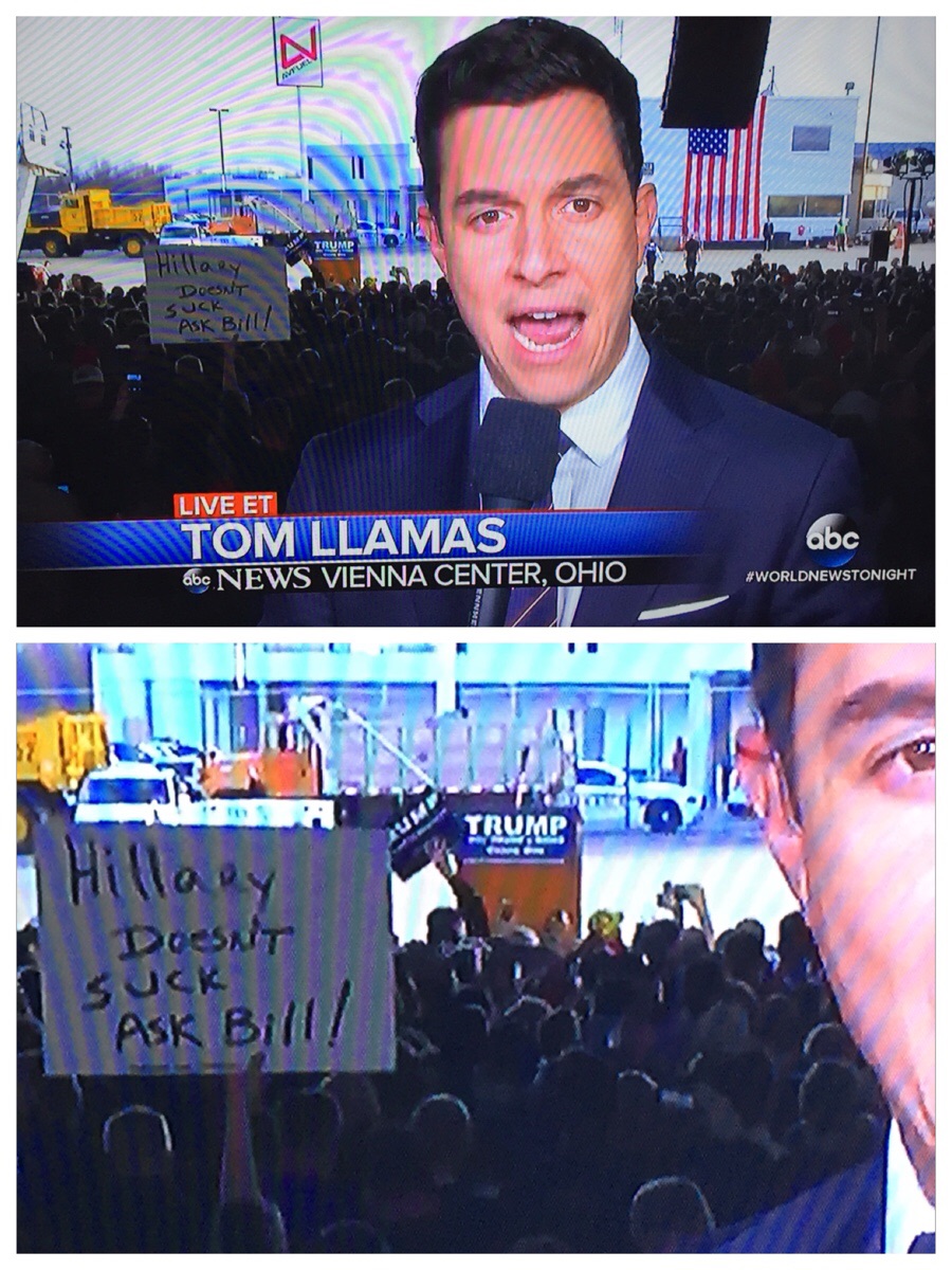 Watching ABC Works News Tonight when suddenly this catches our eyes.