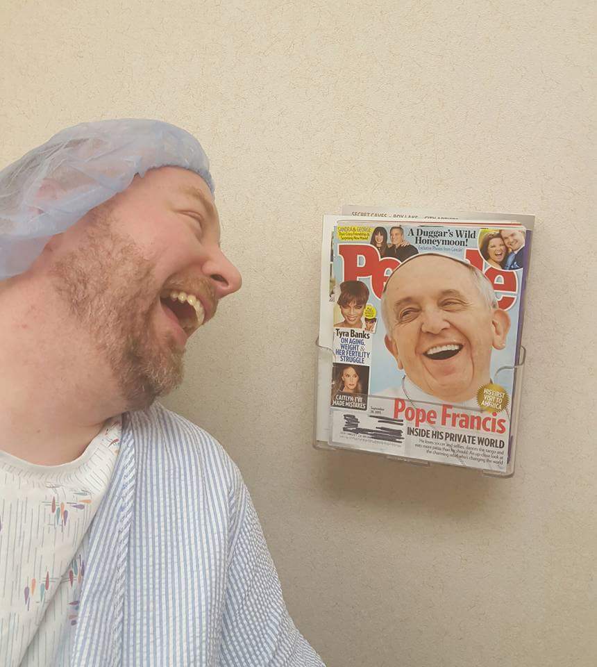 Shared some jokes while waiting for the doc this afternoon.