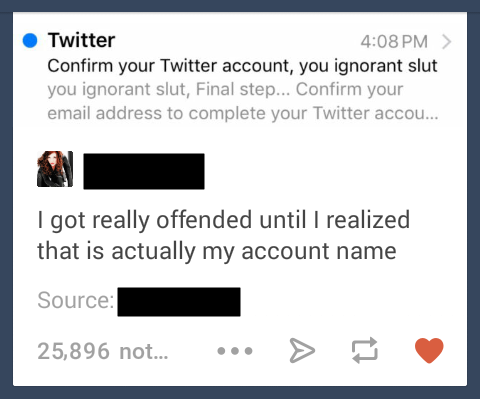 Confirm your Twitter Account...