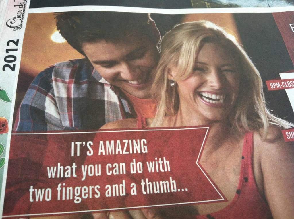 Oh... bowling! It's an ad for bowling...