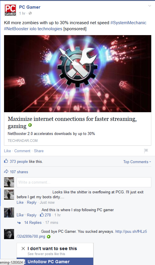 Oh PC Gamer...how far you have fallen
