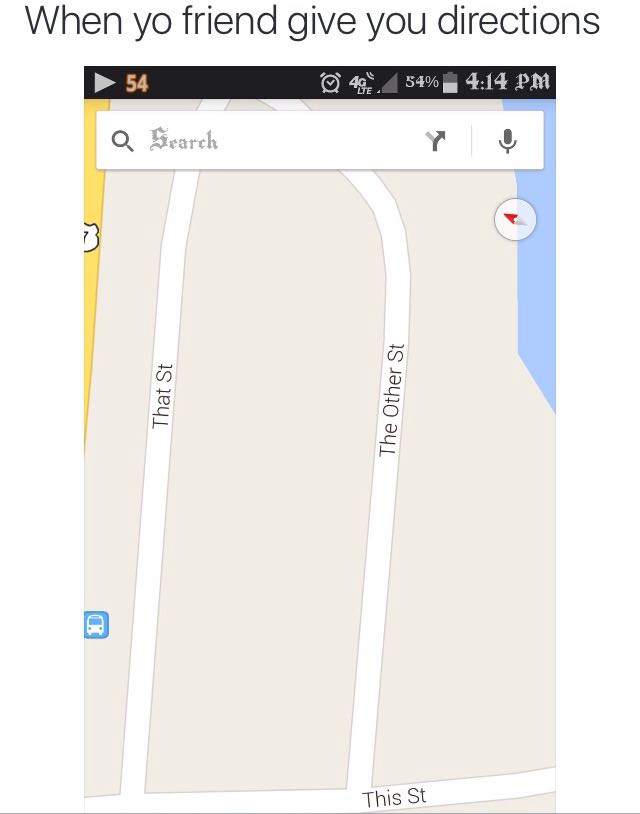 Just keep going down till you see whatsitcalled street