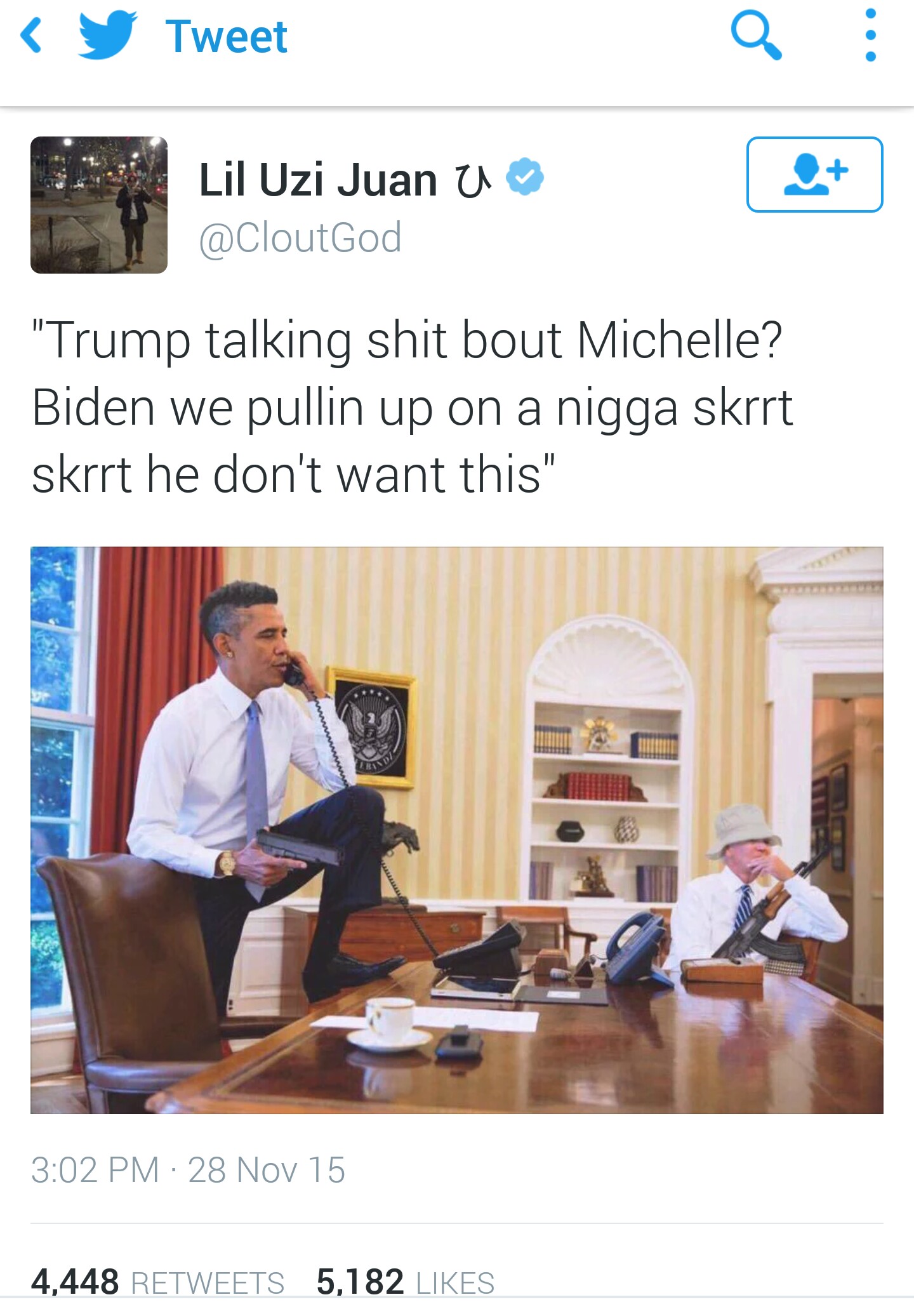 Trump talking shit about Michelle