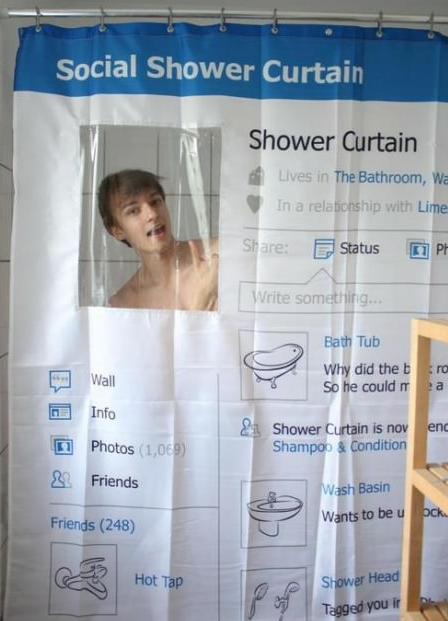 Just a shower curtain.