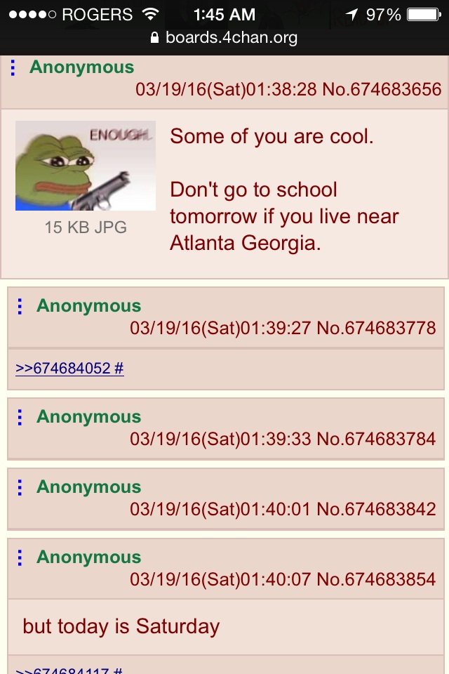Anon tries to shoot up his school