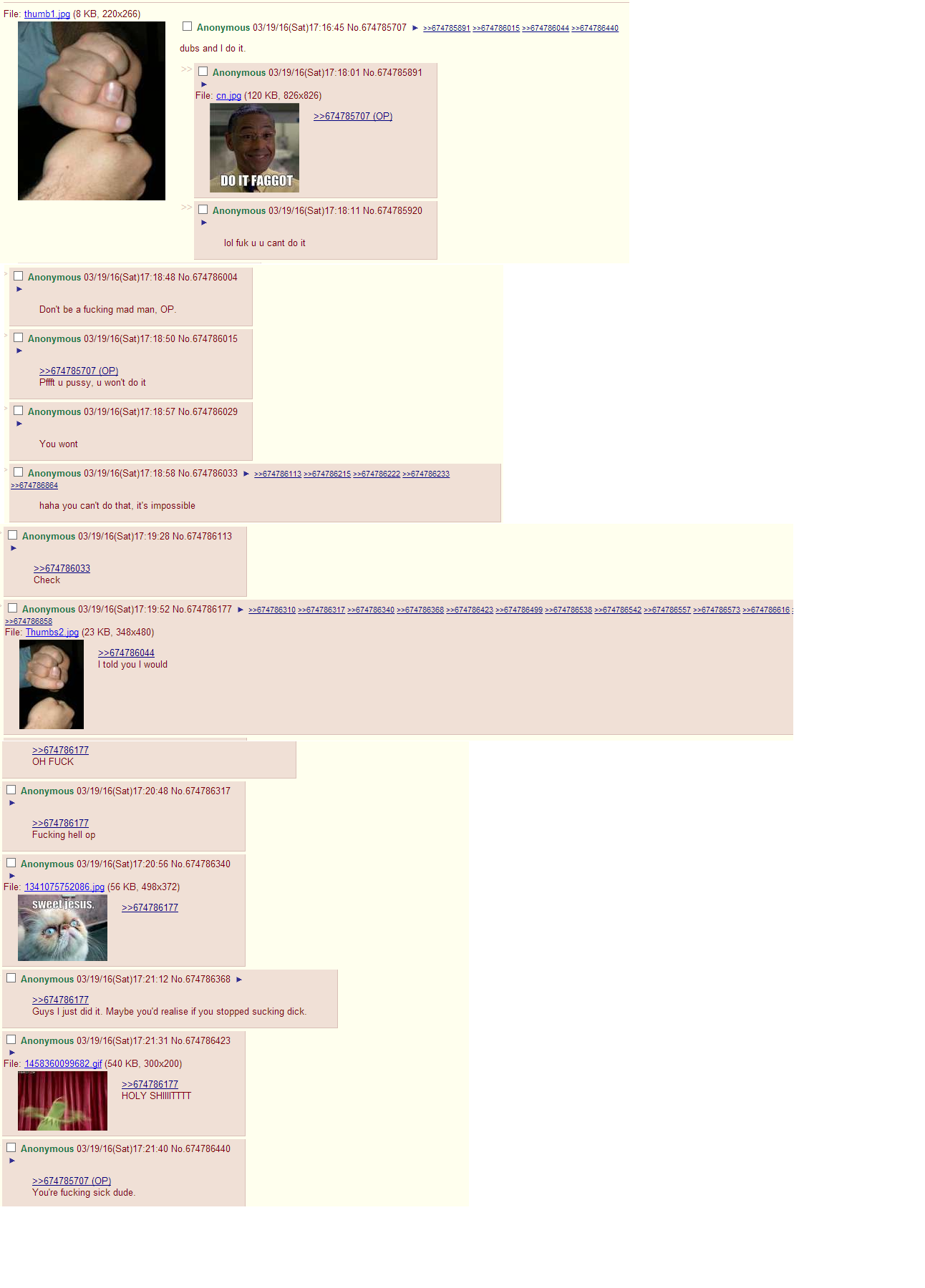 The most intense thread on /b/