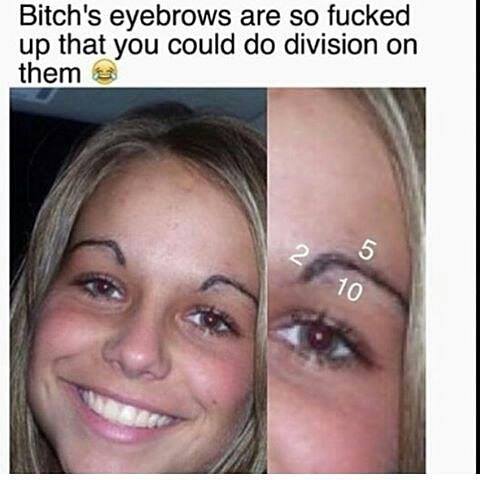 When her eyebrows can do math