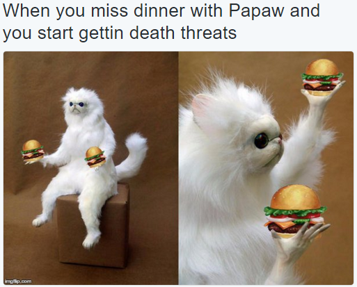 Better eat those burgers boy