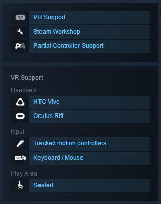 These VR game information panels are a nice addition to steam. Good move Valve!