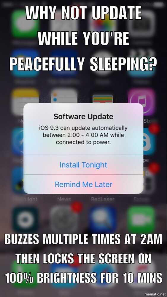 Oh I'm sorry, were you sleeping? Love, Apple