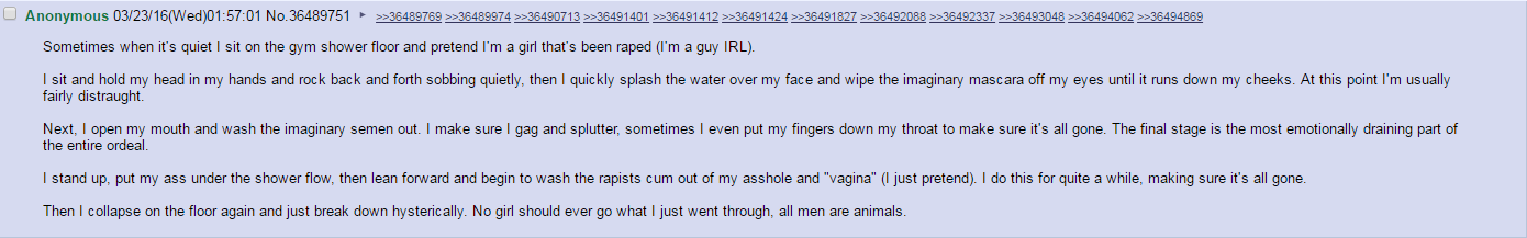 Anon loses it in the gym shower