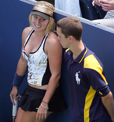 Just checking out her racket