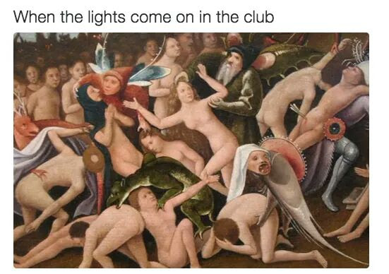 When the lights come on in the club