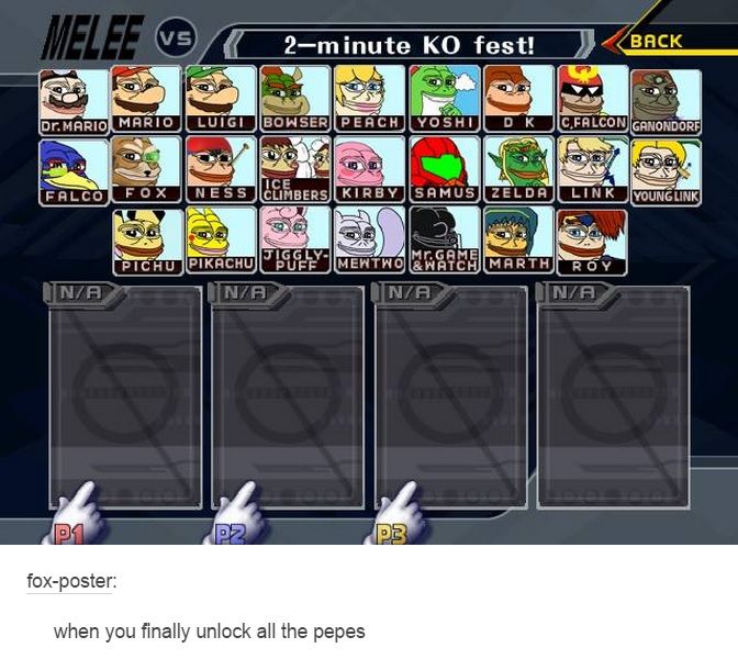 My favorite game: super smash memes