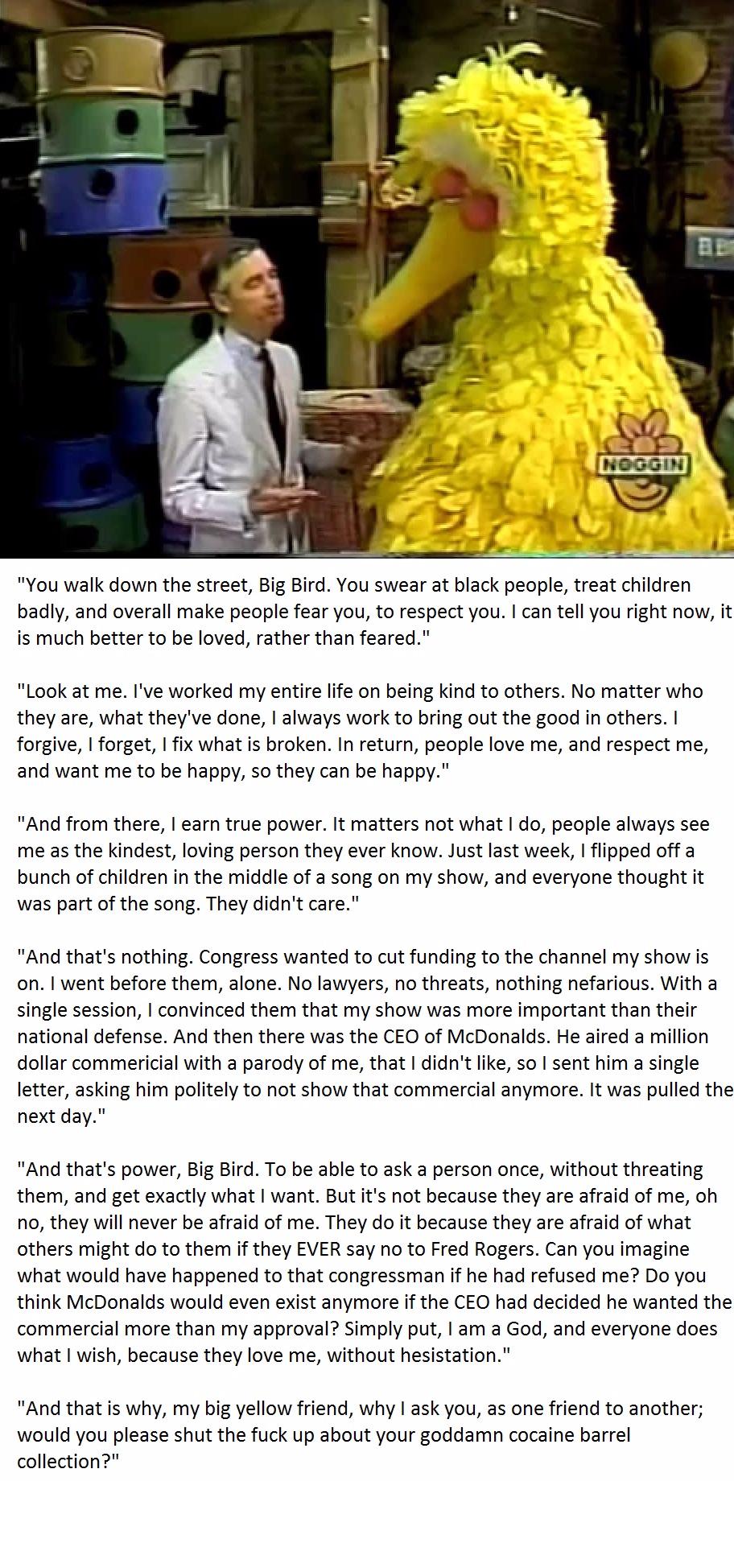 Fred Rogers educates Bird Bird on what REAL power is